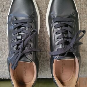 BANANA REPUBLIC Black, Faux Leather Shoes, Mens, SIZE 9